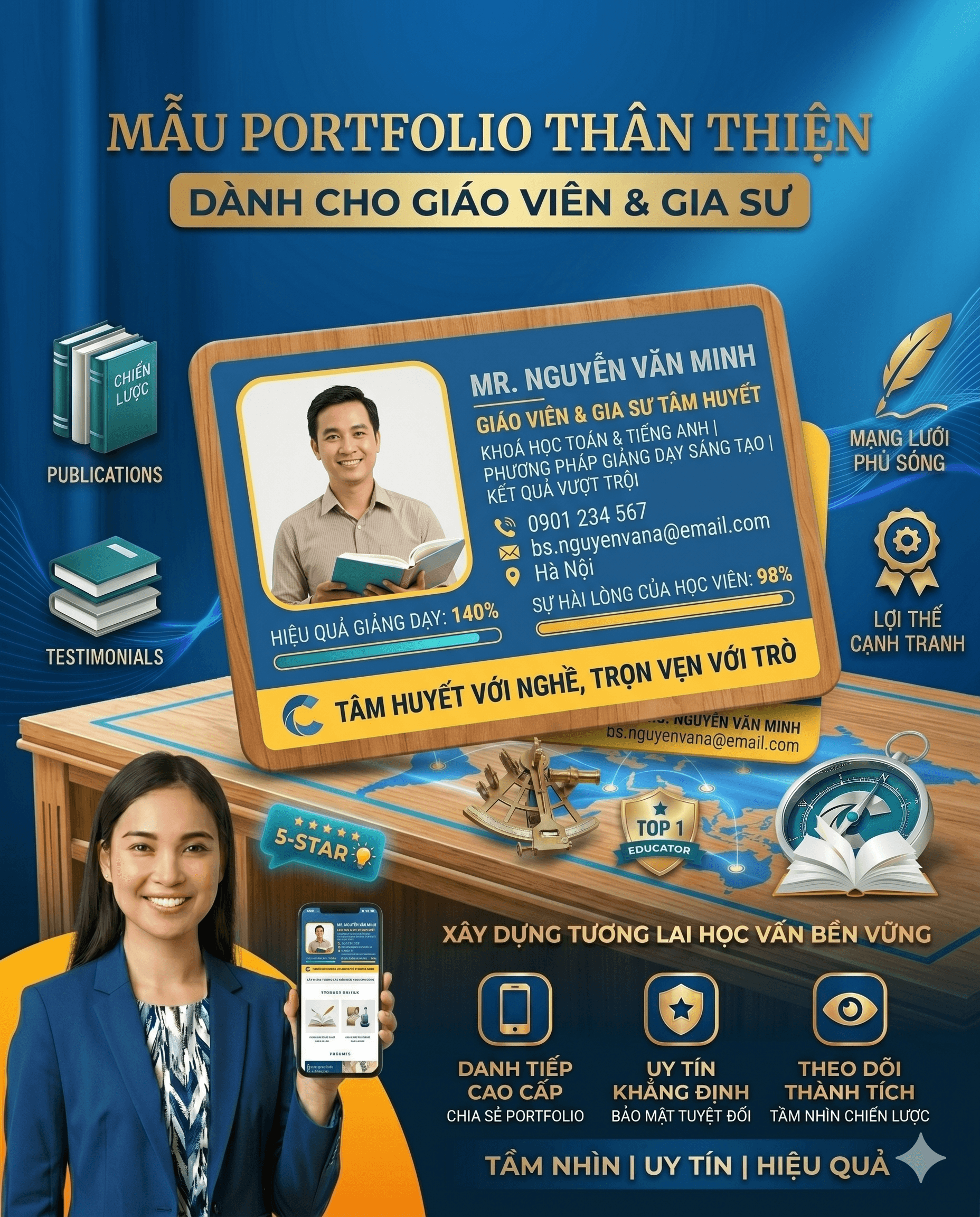 Portfolio Giáo Viên - Ấm Áp & Chuyên Nghiệp