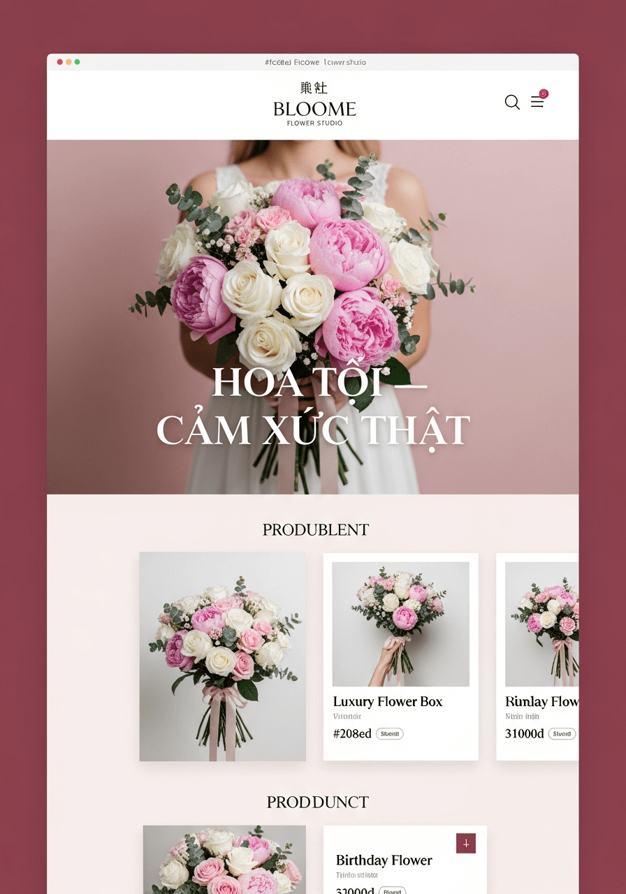 Mẫu Flower Shop Landing Page