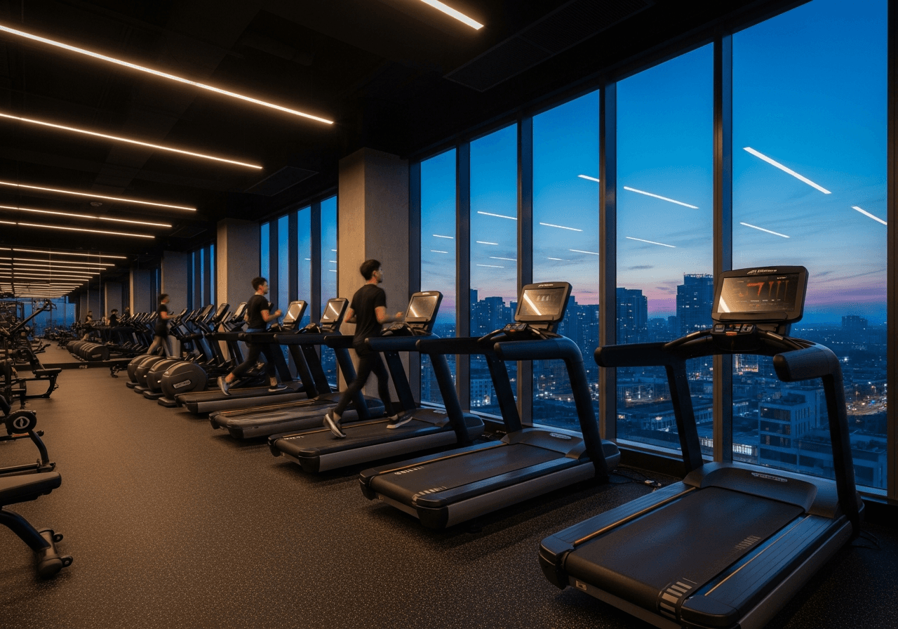 Khu cardio view kính