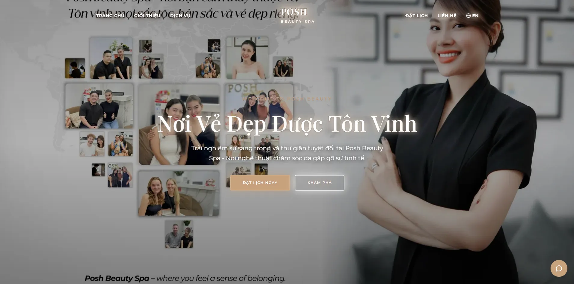Website spa chuyên nghiệp với hệ thống booking