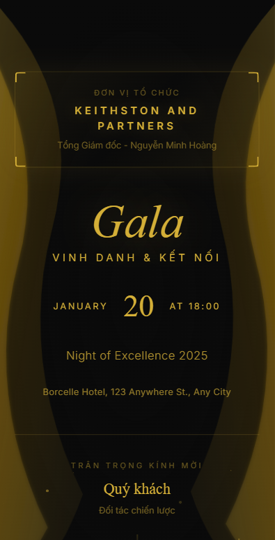 Mẫu thiệp Golden Hour